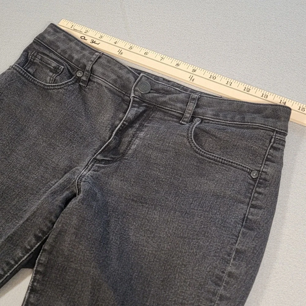 LOFT Ann Taylor Jeans Women's Curvy Skinny Black Wash Denim Size 29/8‎ Mid Rise - Picture 7 of 10